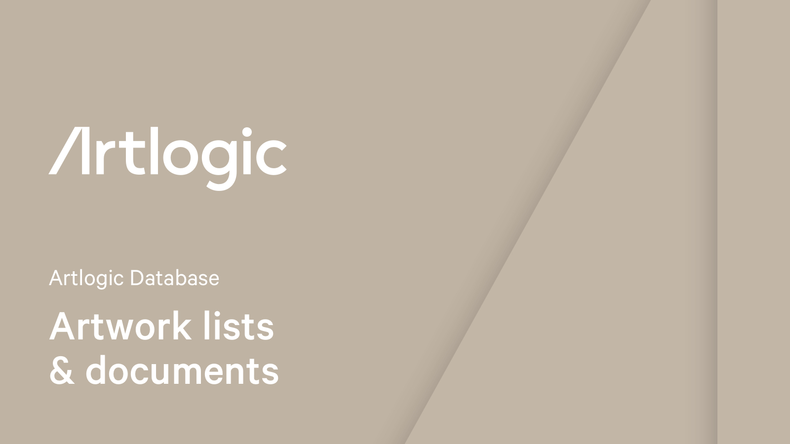 Artwork lists & documents