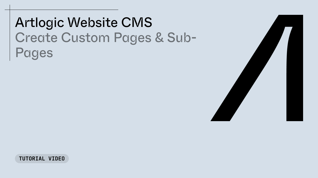 Create custom pages & sub-pages